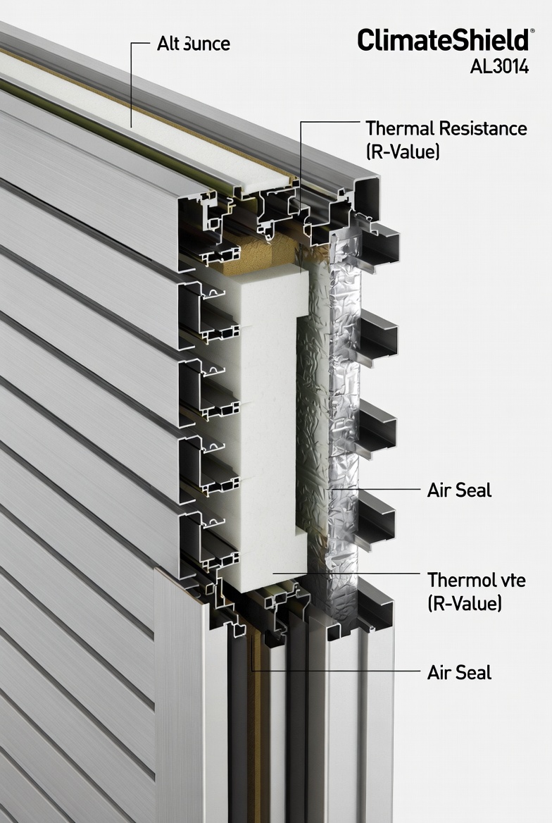 ClimateShield AL3014 thermal and acoustic insulated overhead door