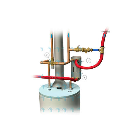Domestic hot water system installation