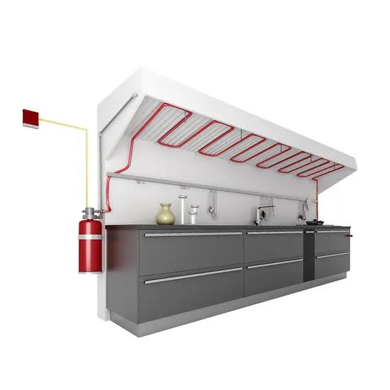 Kitchen hood and foam suppression system