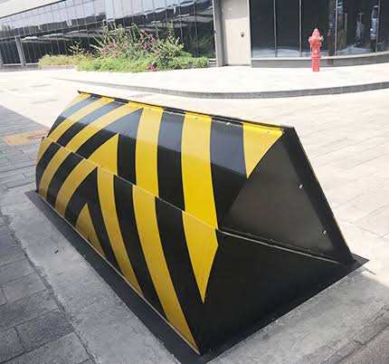 Frontier Pitts hostile vehicle mitigation bollards and road blocker